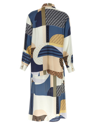 Patchwork silk dress #
