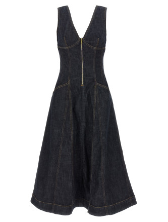 'Indigo Denim Midi' dress