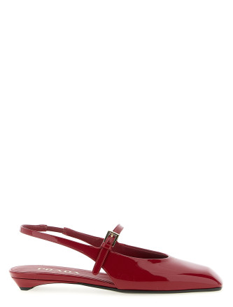 Patent leather slingback
