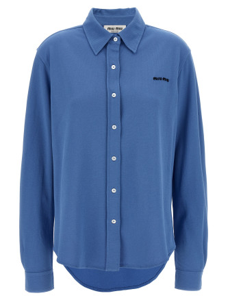 Piqué cotton shirt