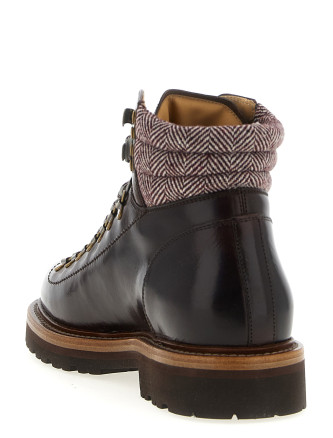 Herringbone insert ankle boots #