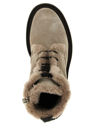 Suede combat boots Monile #