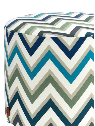 'Watamu' outdoor cylindrical pouf #