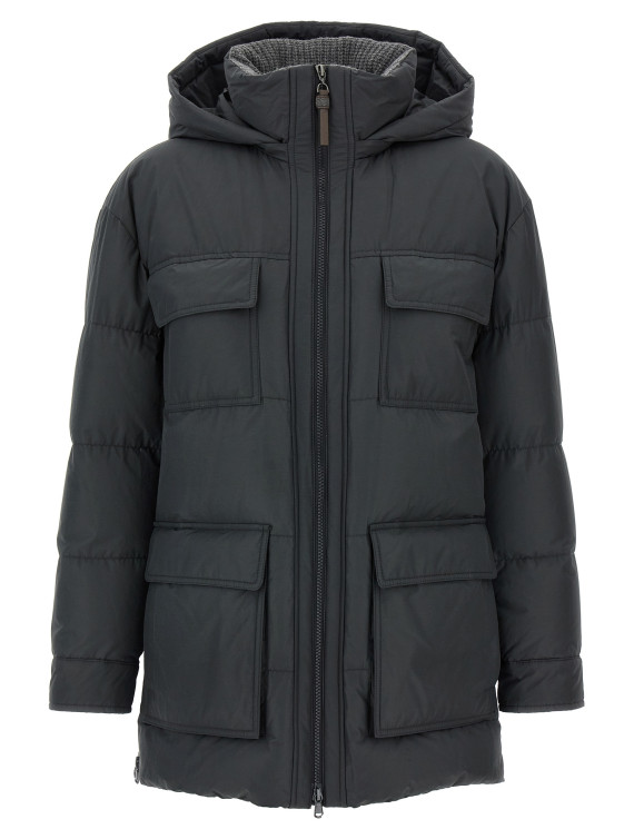 Knitted neck down jacket #1