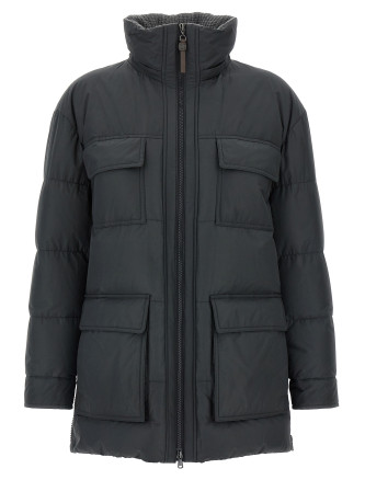 Knitted neck down jacket #