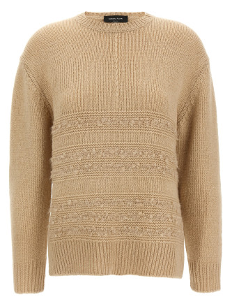 Bouclé insert sweater