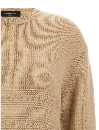 Bouclé insert sweater #