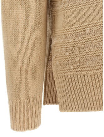 Bouclé insert sweater #