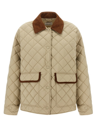 Suede detail blouson