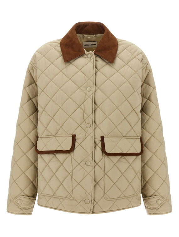 Suede detail blouson #1