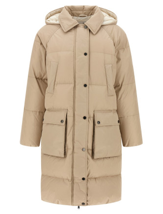 'Shiny Zipper Pull' down jacket