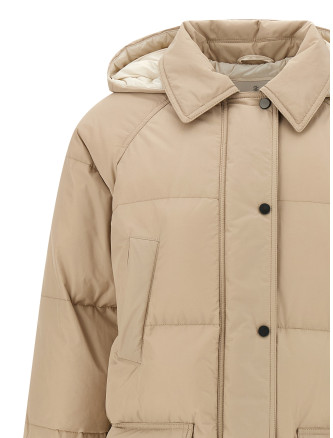 'Shiny Zipper Pull' down jacket #