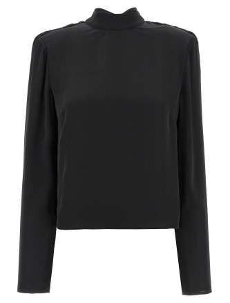 'Satin Drapy Back' top