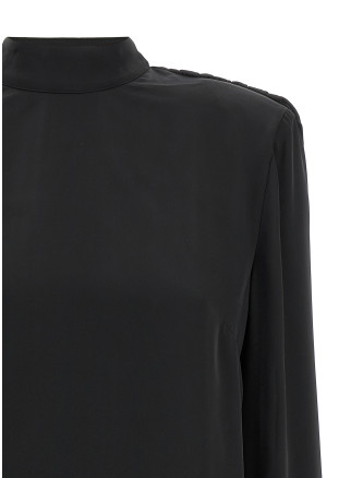 'Satin Drapy Back' top #