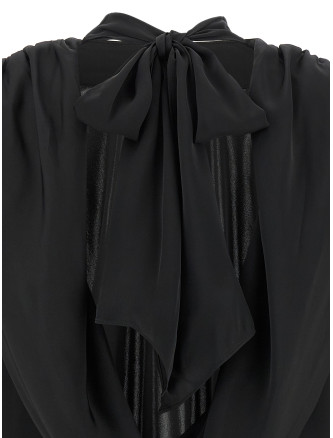 'Satin Drapy Back' top #