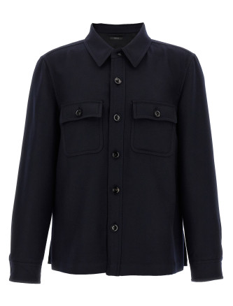 'Double Splittable Light Wool' overshirt