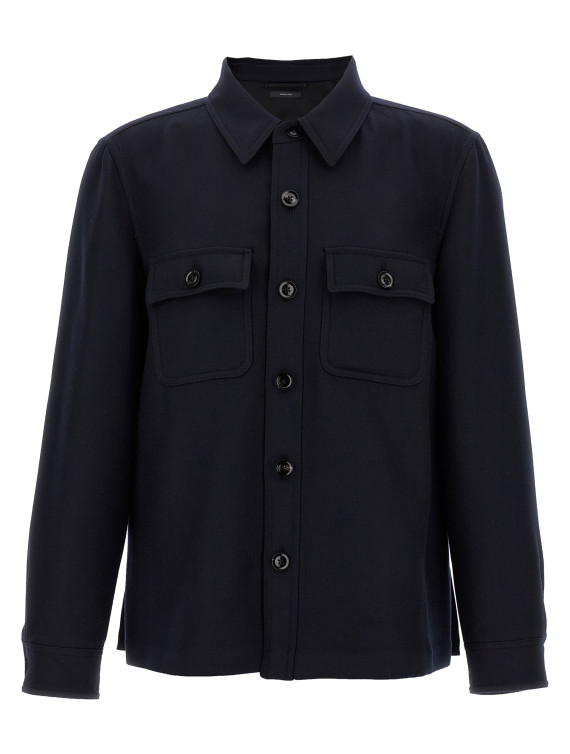 'Double Splittable Light Wool' overshirt #1