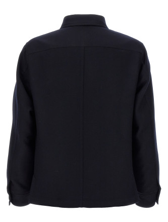 'Double Splittable Light Wool' overshirt #