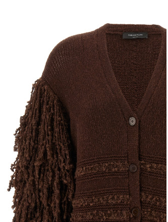 Bouclé fringed cardigan #