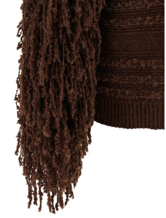 Bouclé fringed cardigan #