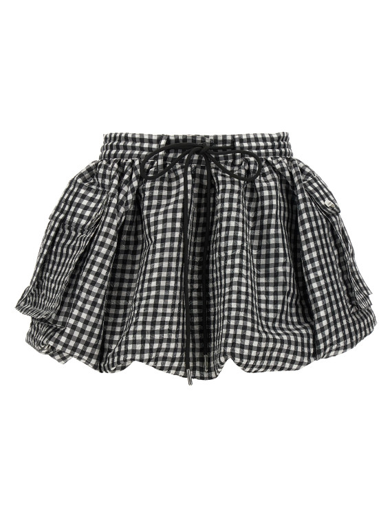 'Crinkled Check Mini Bubble' skirt #1
