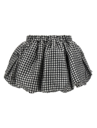 'Crinkled Check Mini Bubble' skirt #