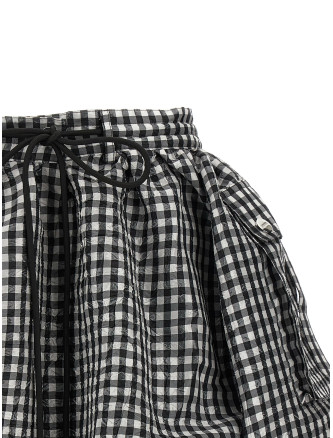 'Crinkled Check Mini Bubble' skirt #