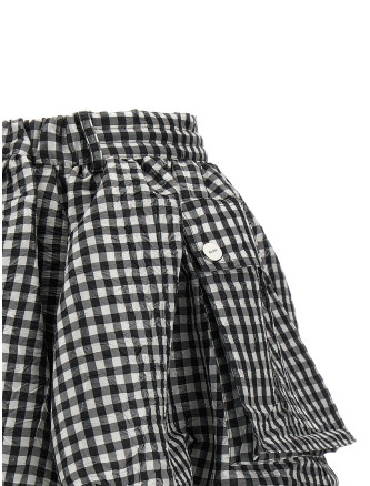 'Crinkled Check Mini Bubble' skirt #