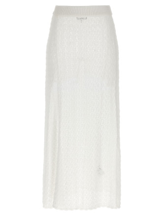 'Shiny Pointelle Knit' skirt