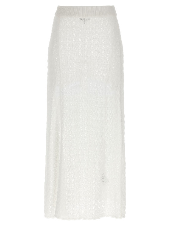 'Shiny Pointelle Knit' skirt #1
