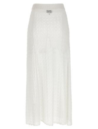 'Shiny Pointelle Knit' skirt #