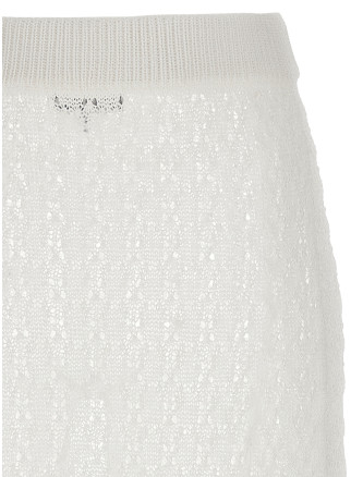 'Shiny Pointelle Knit' skirt #