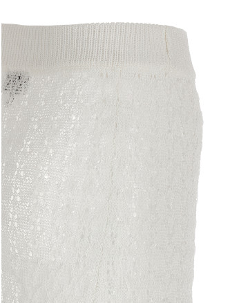 'Shiny Pointelle Knit' skirt #