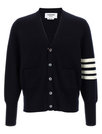 '4-Bar' Wool cardigan