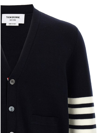 '4-Bar' Wool cardigan #