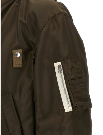 Hooded nylon bomber jacket #