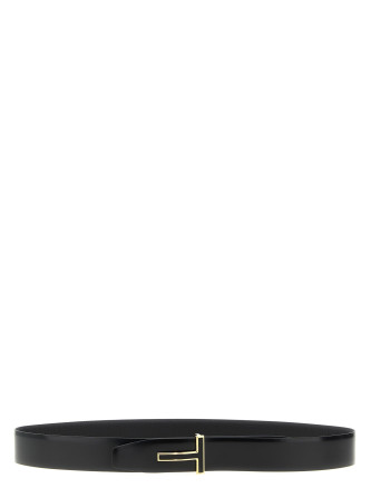 Logo buckle reversible belt #