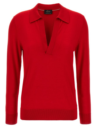 Cashmere and silk polo shirt