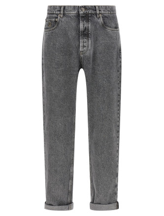 'Greyscale' denim jeans