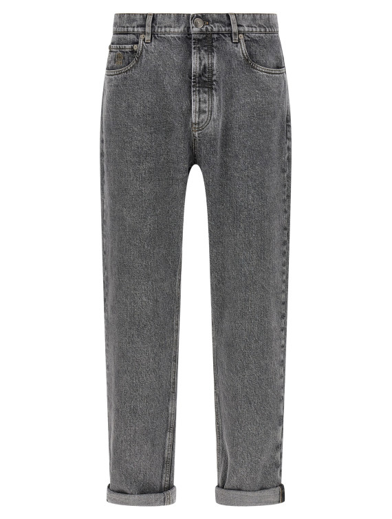 'Greyscale' denim jeans #1