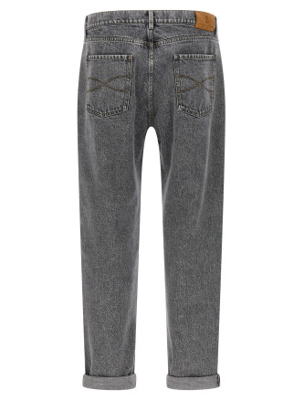'Greyscale' denim jeans #