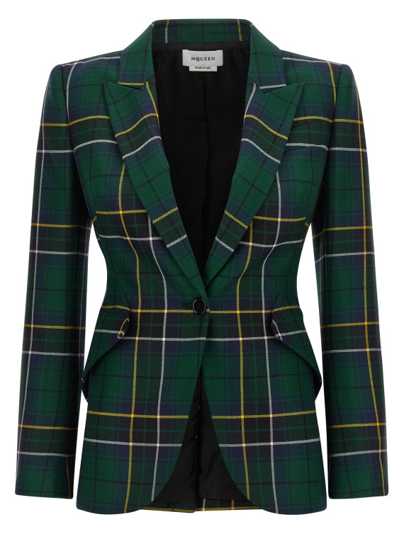 Pointed shoulder blazer #1