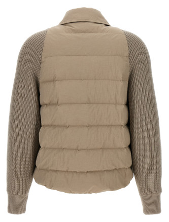 Two-material 'Shiny Flap Detail' down jacket #