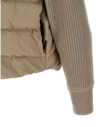 Two-material 'Shiny Flap Detail' down jacket #