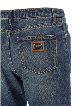 Logo tag jeans #