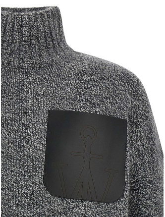 'Leather Patch Pocket' sweater #