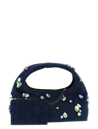 'The Gem Denim Mini Sack' handbag #