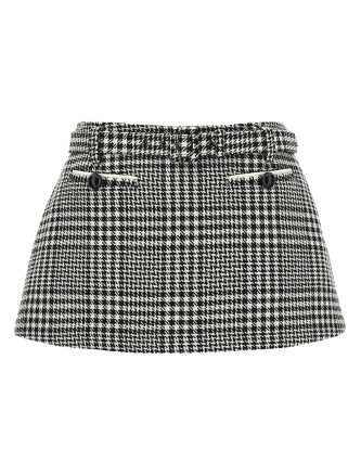 Bouclé wool skort