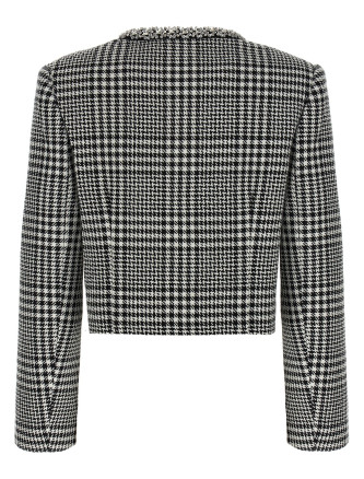 'Houndstooth Crystal Trim' blazer #