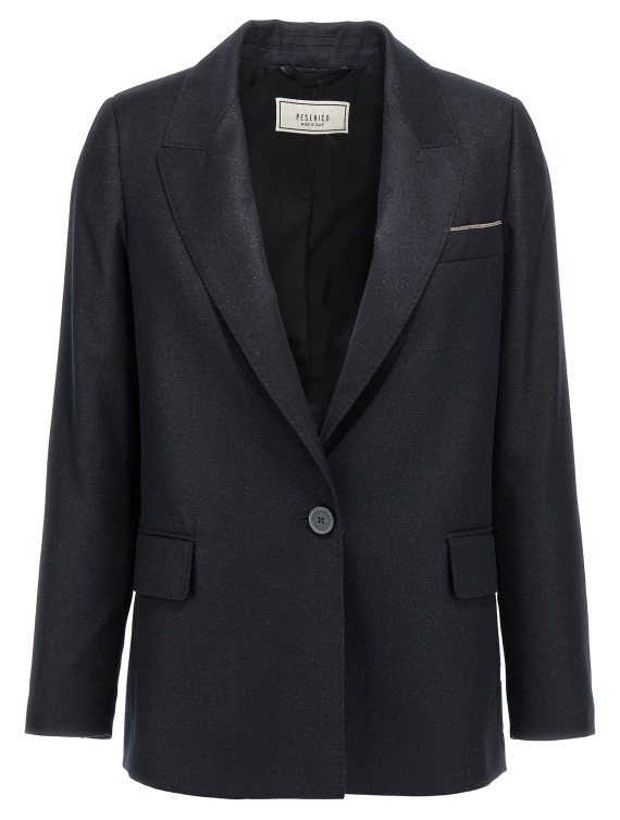 Lurex single-breasted blazer #1